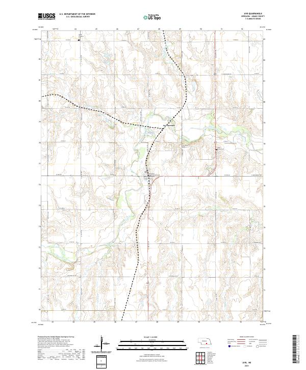 Ayr, NE — USGS 7.5-minute topo (2021)