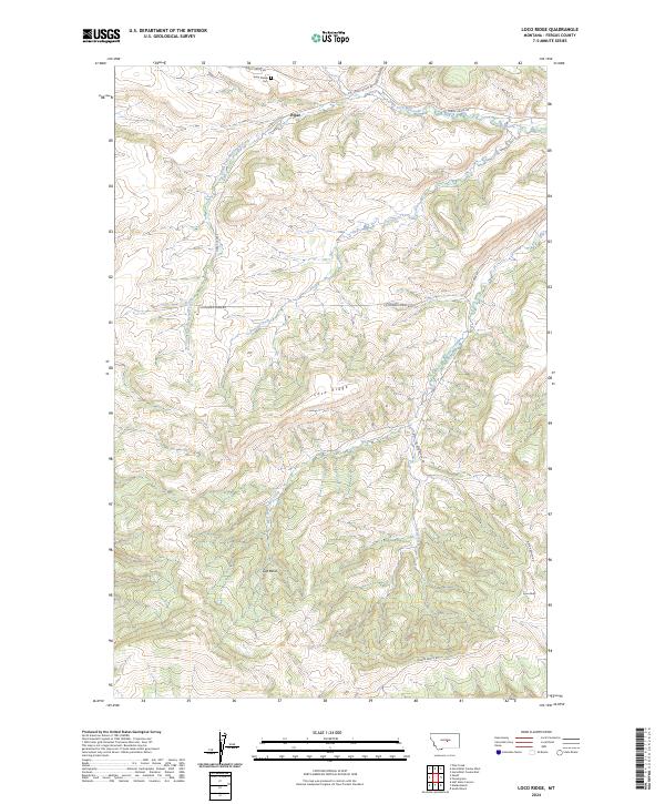 Loco Ridge, MT — USGS 7.5-minute topo (2024)
