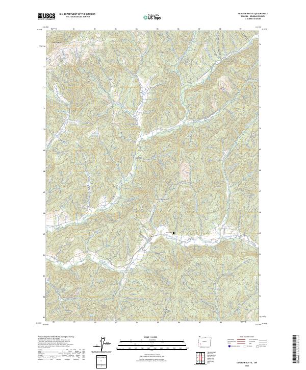 Dodson Butte, OR — USGS 7.5-minute topo (2023)