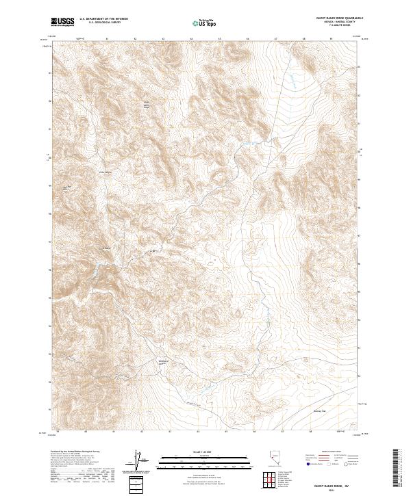 Ghost Dance Ridge, NV — USGS 7.5-minute topo (2021)