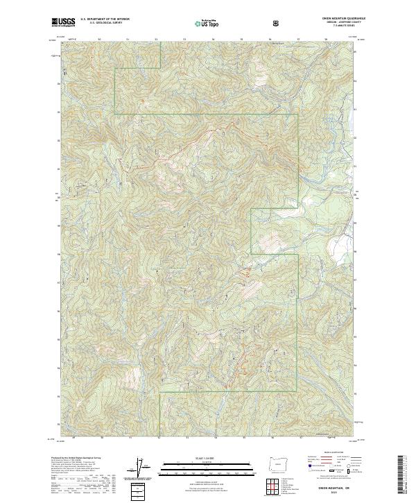 Onion Mountain, OR — USGS 7.5-minute topo (2023)
