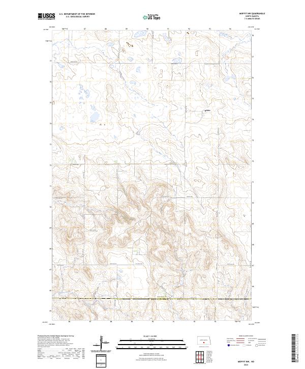 Moffit NW, ND — USGS 7.5-minute topo (2024)