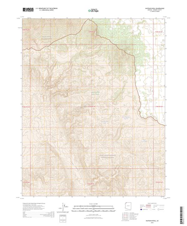 Mustang Knoll, AZ — USGS 7.5-minute topo (2026)