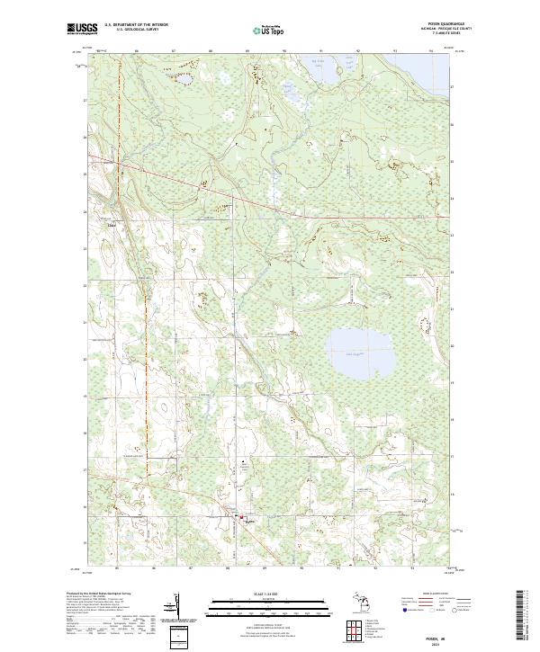 Posen, MI — USGS 7.5-minute topo (2023)