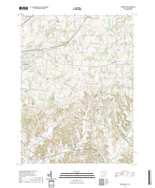 Robertsville, OH — USGS 7.5-minute topo (2023)