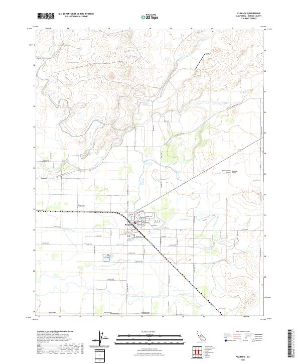 Planada, CA — USGS 7.5-minute topo (2021)