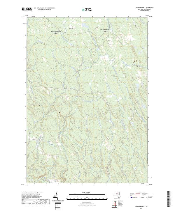 North Osceola, NY — USGS 7.5-minute topo (2023)
