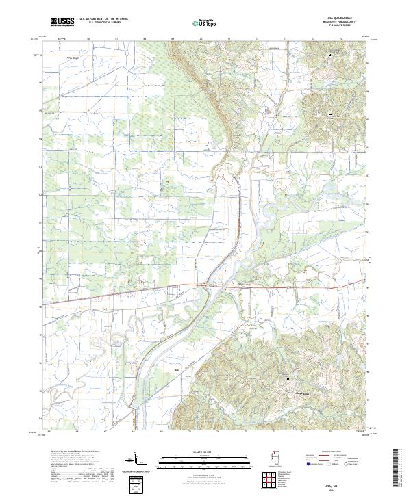 Asa, MS — USGS 7.5-minute topo (2024)