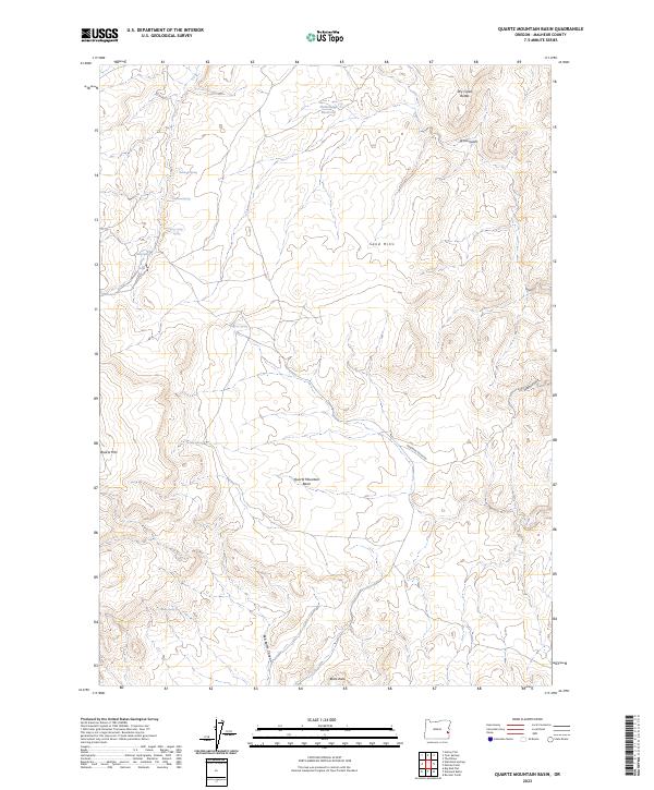 Quartz Mountain Basin, OR — USGS 7.5-minute topo (2023)