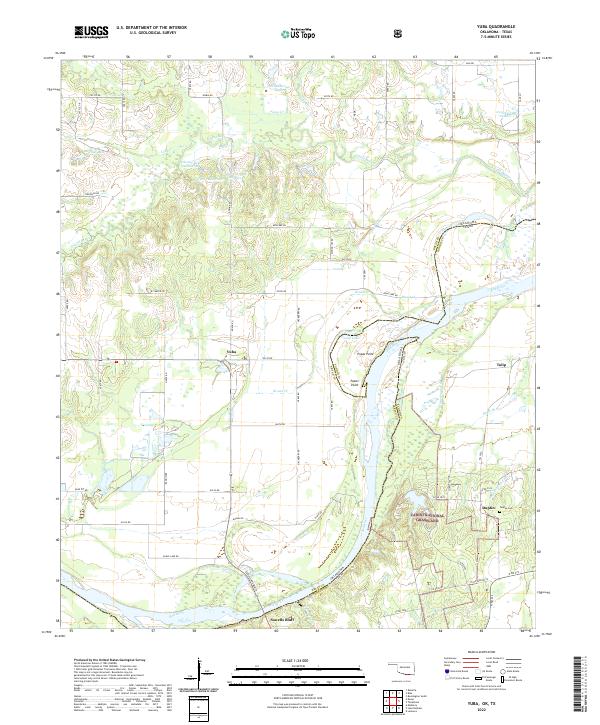 Yuba, OK-TX — USGS 7.5-minute topo (2022)