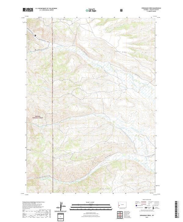 Springman Creek, WY — USGS 7.5-minute topo (2021)