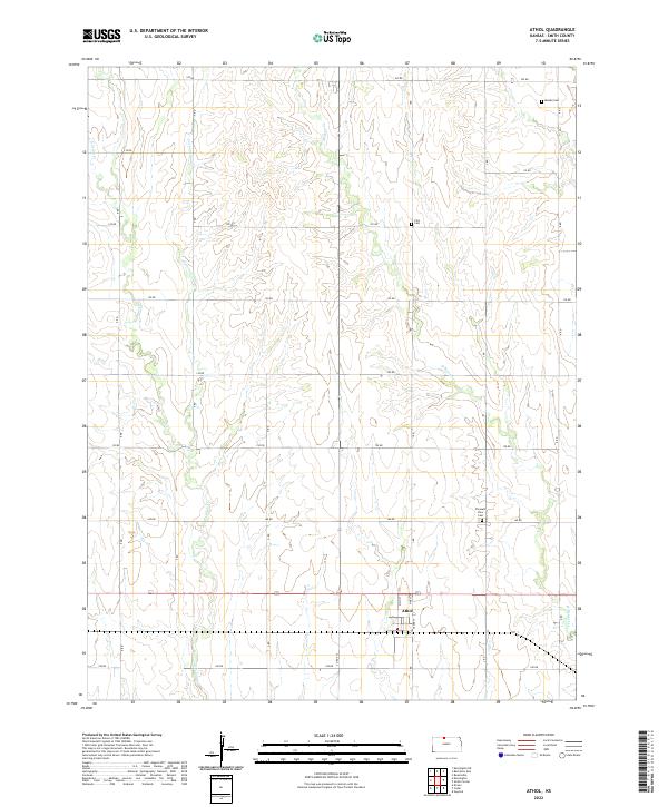 Athol, KS — USGS 7.5-minute topo (2022)