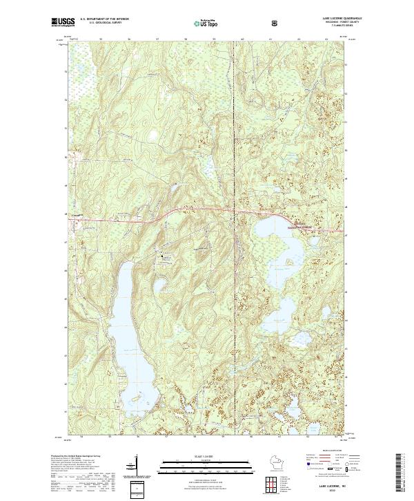 Lake Lucerne, WI — USGS 7.5-minute topo (2022)