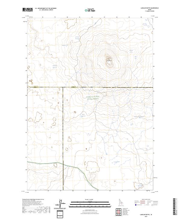 Laidlaw Butte, ID — USGS 7.5-minute topo (2023)