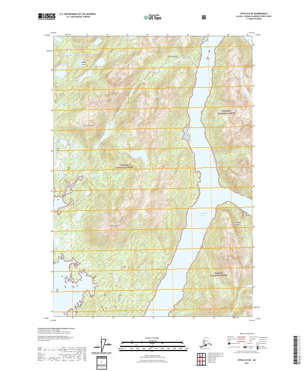 Sitka D-8 NE, AK — USGS 7.5-minute topo (2021)