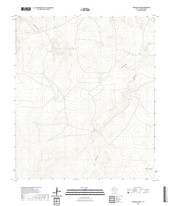 Threemile Draw, TX — USGS 7.5-minute topo (2022)