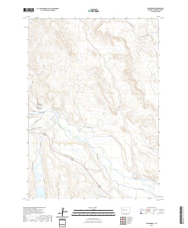 Wilderness, WY — USGS 7.5-minute topo (2021)