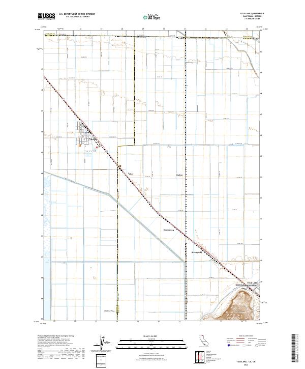 Tulelake, CA-OR — USGS 7.5-minute topo (2022)