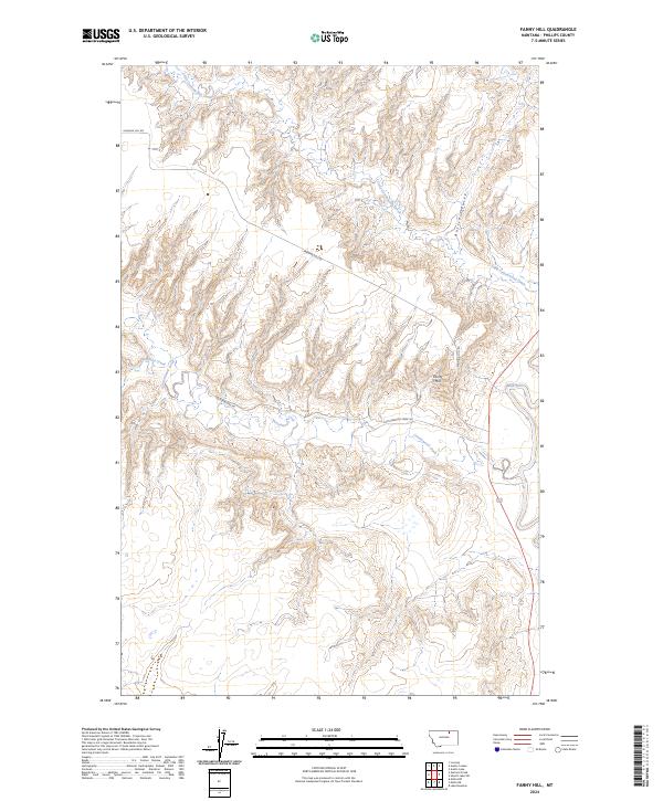 Fanny Hill, MT — USGS 7.5-minute topo (2024)