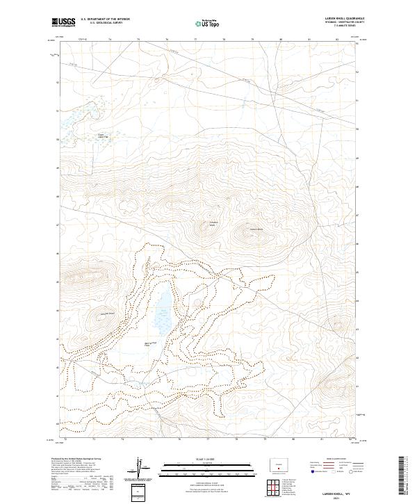 Larsen Knoll, WY — USGS 7.5-minute topo (2021)