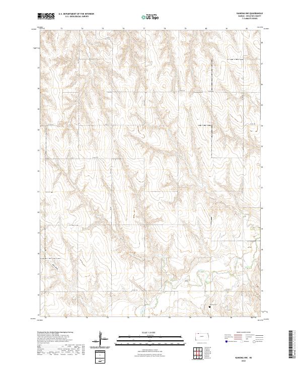 Kanona NW, KS — USGS 7.5-minute topo (2022)