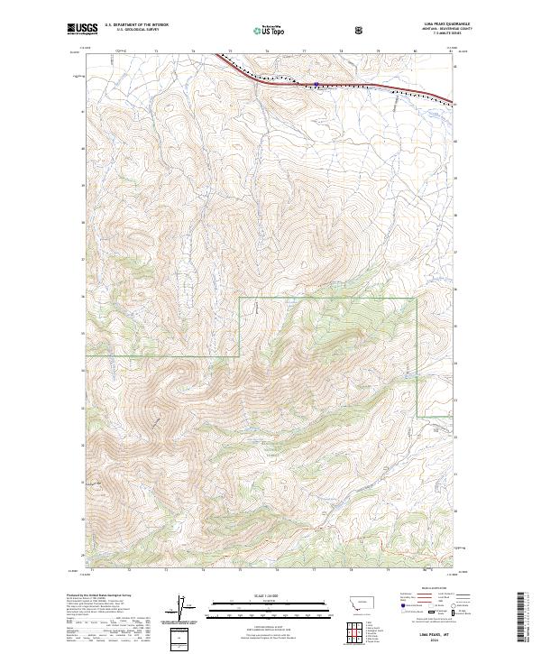 Lima Peaks, MT — USGS 7.5-minute topo (2024)