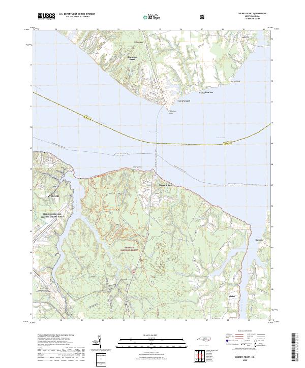 Cherry Point, NC — USGS 7.5-minute topo (2022)