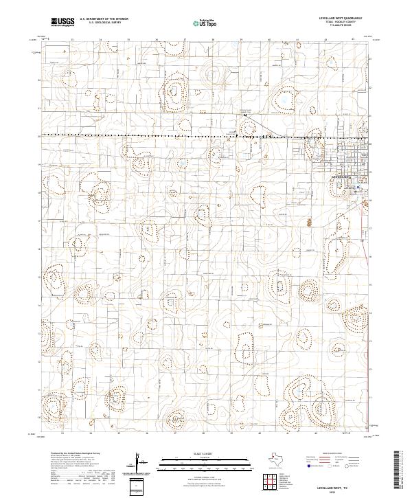 Levelland West, TX — USGS 7.5-minute topo (2022)