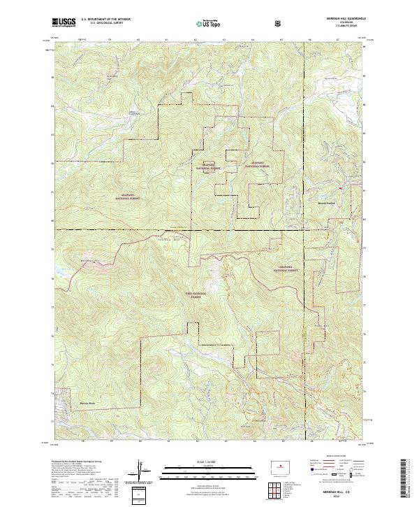 Meridian Hill, CO — USGS 7.5-minute topo (2022)