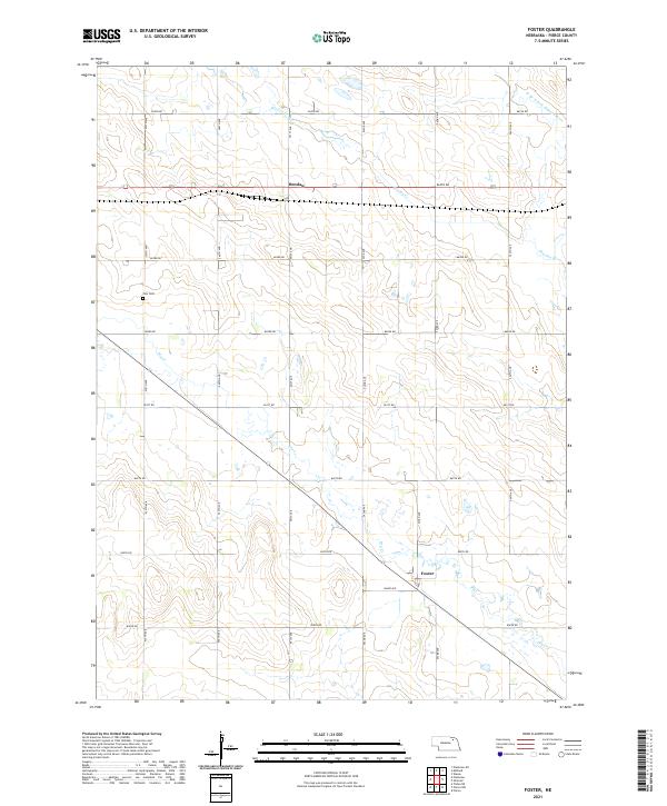 Foster, NE — USGS 7.5-minute topo (2021)