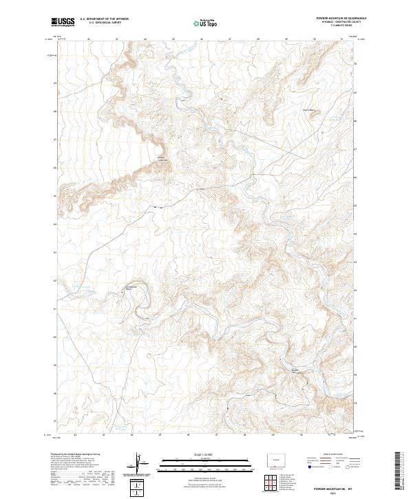 Powder Mountain NE, WY — USGS 7.5-minute topo (2021)