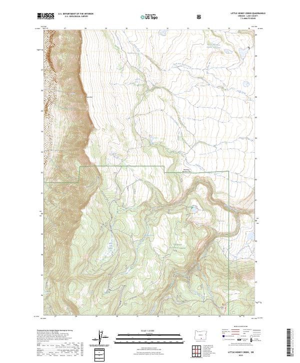 Little Honey Creek, OR — USGS 7.5-minute topo (2023)