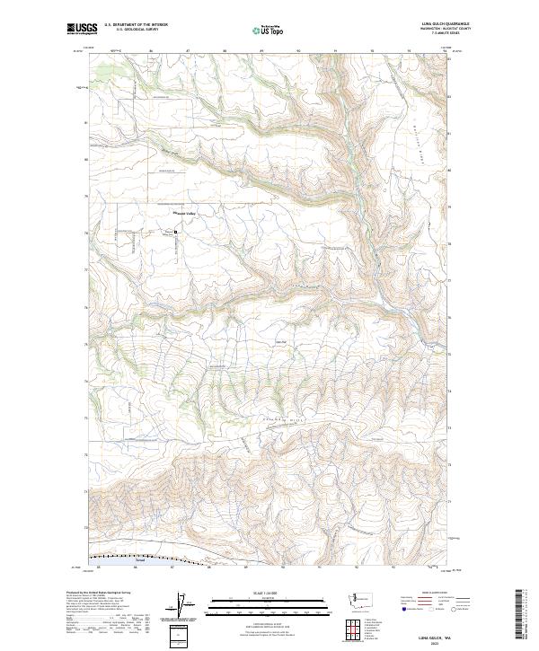 Luna Gulch, WA — USGS 7.5-minute topo (2023)