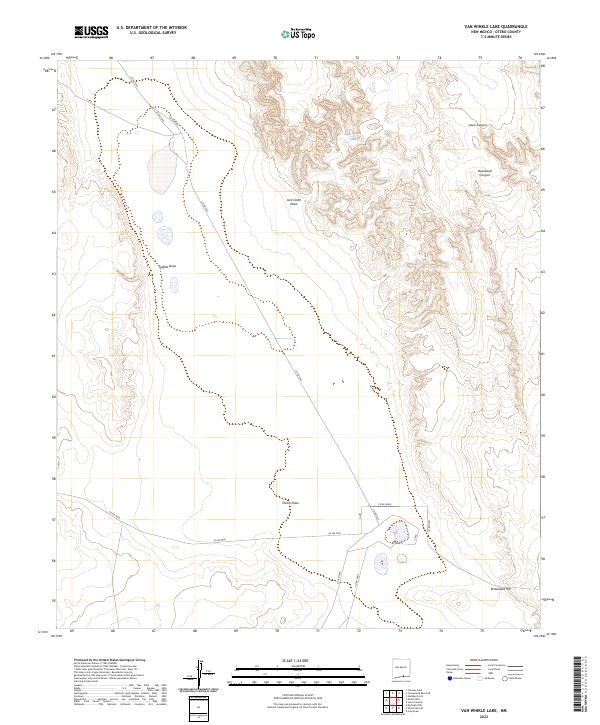 Van Winkle Lake, NM — USGS 7.5-minute topo (2023)
