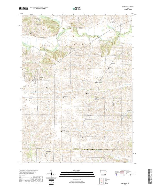 Frytown, IA — USGS 7.5-minute topo (2022)