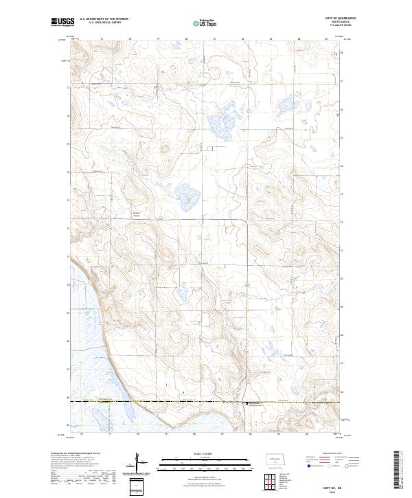 Huff NE, ND — USGS 7.5-minute topo (2024)
