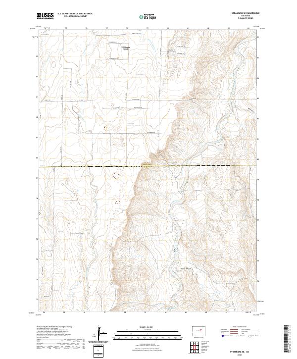 Strasburg SE, CO — USGS 7.5-minute topo (2022)