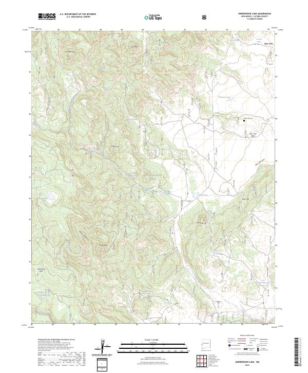 Underwood Lake, NM — USGS 7.5-minute topo (2023)