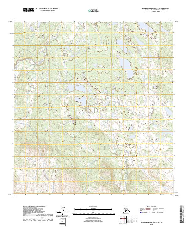 Talkeetna Mountains B-1 NE, AK — USGS 7.5-minute topo (2023)