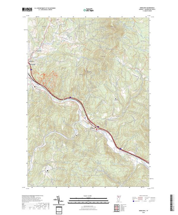 Middlesex, VT — USGS 7.5-minute topo (2024)
