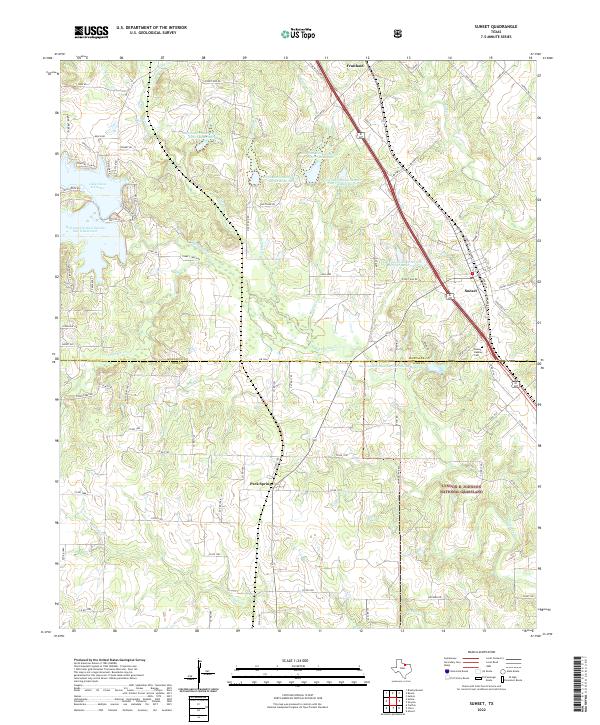 Sunset, TX — USGS 7.5-minute topo (2022)