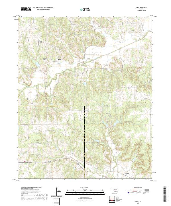 Purdy, OK — USGS 7.5-minute topo (2022)