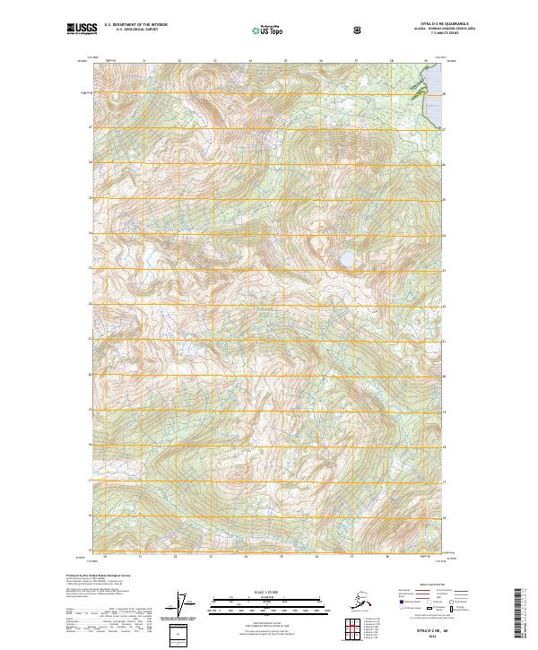 Sitka D-2 NE, AK — USGS 7.5-minute topo (2024)