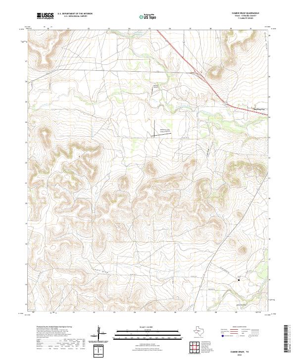 Cumbie Draw, TX — USGS 7.5-minute topo (2022)