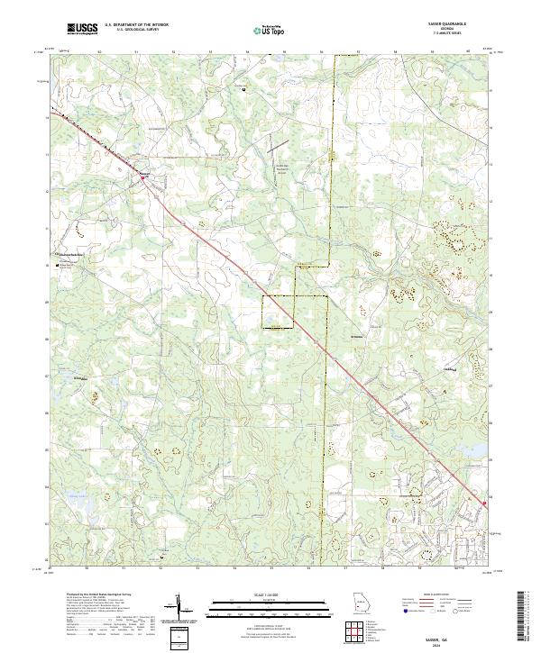 Sasser, GA — USGS 7.5-minute topo (2024)