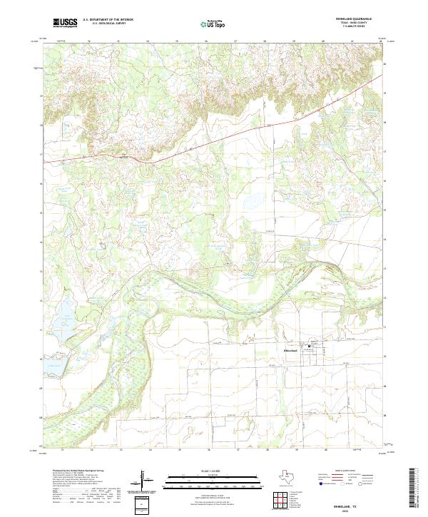 Rhineland, TX — USGS 7.5-minute topo (2022)