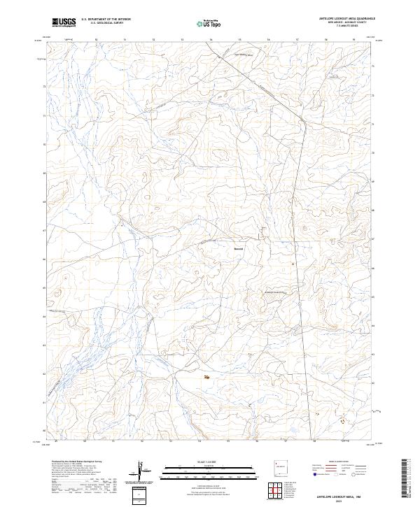 Antelope Lookout Mesa, NM — USGS 7.5-minute topo (2023)