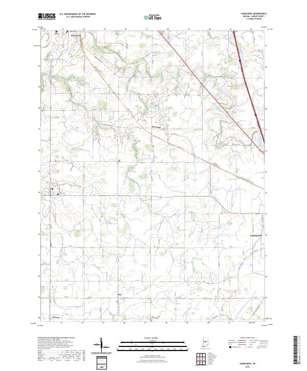Hazelrigg, IN — USGS 7.5-minute topo (2022)