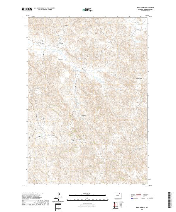 Truman Draw, WY — USGS 7.5-minute topo (2021)