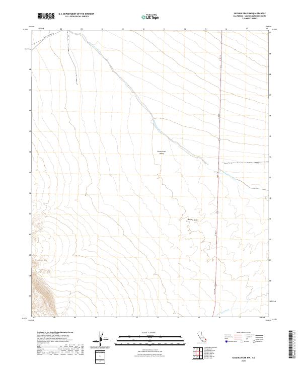Savahia Peak NW, CA — USGS 7.5-minute topo (2021)
